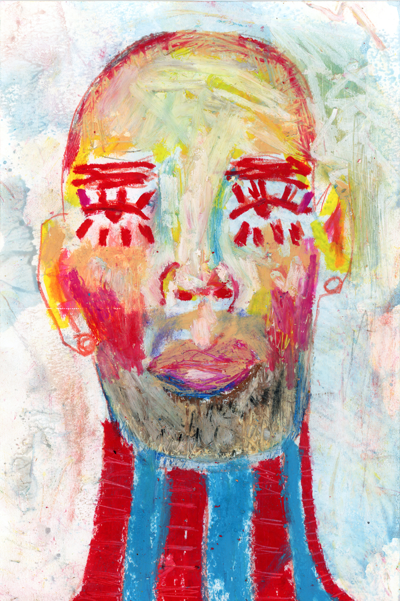 Katie Jeanne Wood - 5x7 Oil Pastel Portrait May 2022 No 2