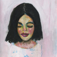 Katie Jeanne Wood - 9x12 Feeling Sassy Oil pastel portrait drawing