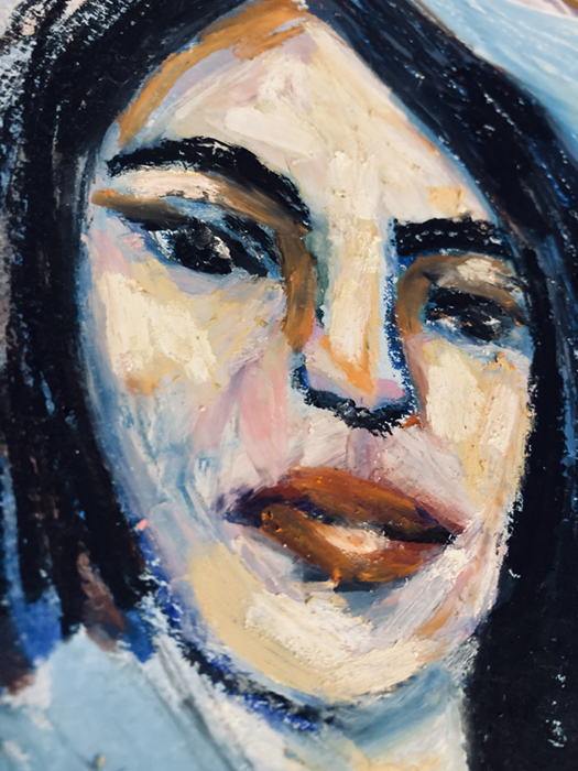 Katie Jeanne Wood - 9x12 Oil Pastel Portrait May 2022 No 11 01