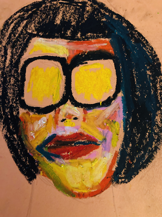 Katie Jeanne Wood - 9x12 Oil Pastel Portrait May 2022 No 13 03