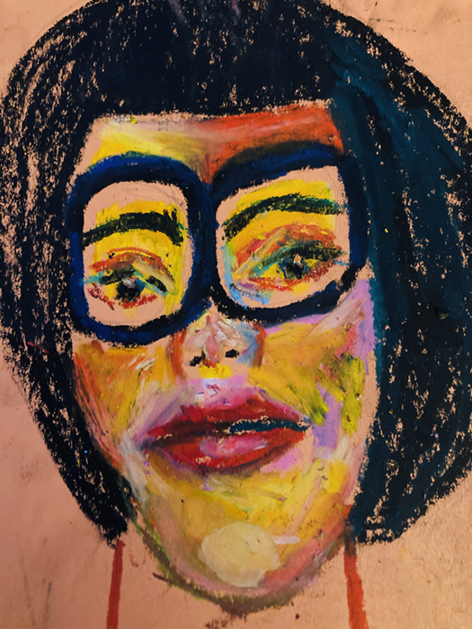Katie Jeanne Wood - 9x12 Oil Pastel Portrait May 2022 No 13 05
