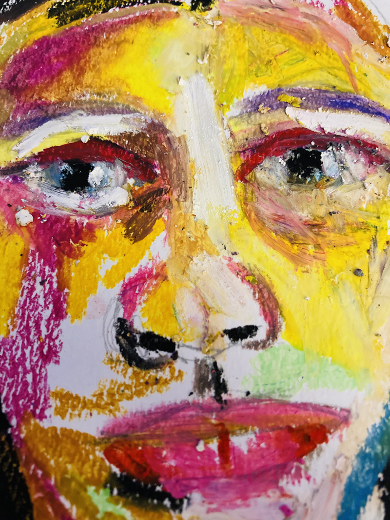 Katie Jeanne Wood - 9x12 Oil Pastel Portrait May 2022 No 15