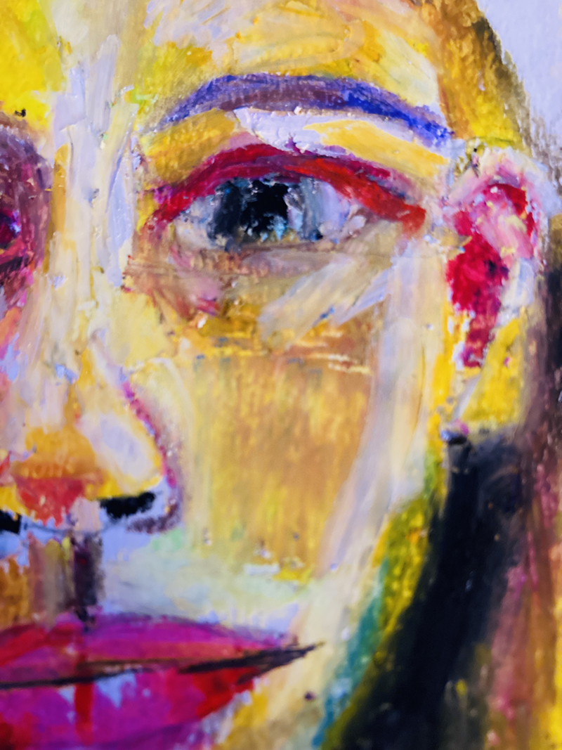 Katie Jeanne Wood - 9x12 Oil Pastel Portrait May 2022 No 15