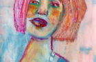 Katie Jeanne Wood - 9x12 Oil Pastel Portrait May 2022 No 3