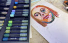 Katie Jeanne Wood - 9x6 Oil Pastel Portrait June 2022 No 2