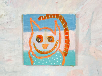 Katie Jeanne Wood - 4x4 Silly Tabby Cat No 14