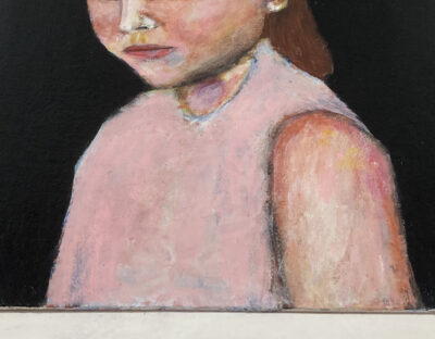 Alice - acrylic portrait painting of a little girl