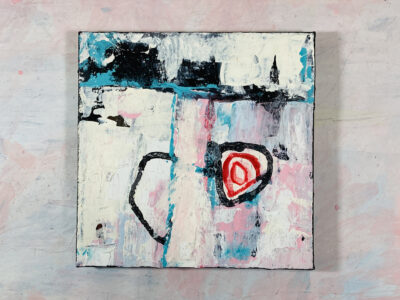 Katie Jeanne Wood - Zen Garden in the Snow abstract painting