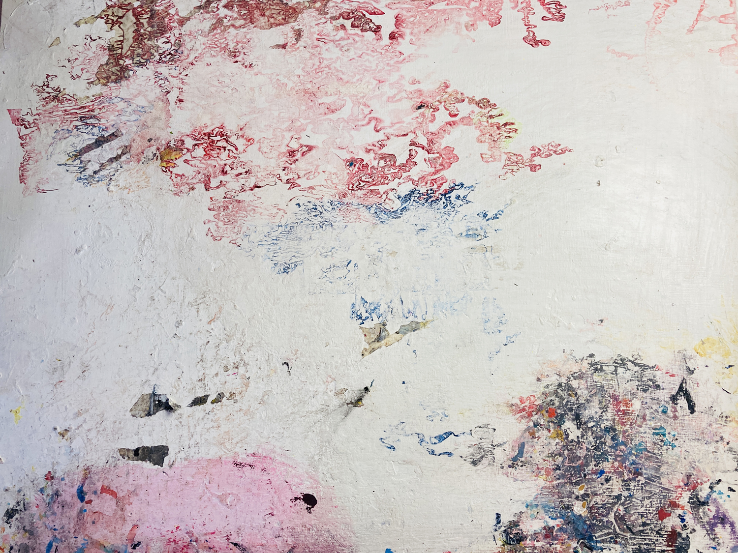 Katie Jeanne Wood - Artist Work table looks like abstract painting 70822