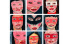 Halloween masquerade mask portrait paintings