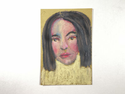 Katie Jeanne Wood - 4x6 Oil Pastels Portrait Painting - Boundaries