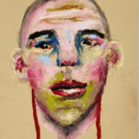 Katie Jeanne Wood - 4x6 Oil Pastel Portrait Painting -Confidently Nuanced man