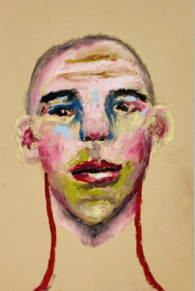 Katie Jeanne Wood - 4x6 Oil Pastel Portrait Painting -Confidently Nuanced man