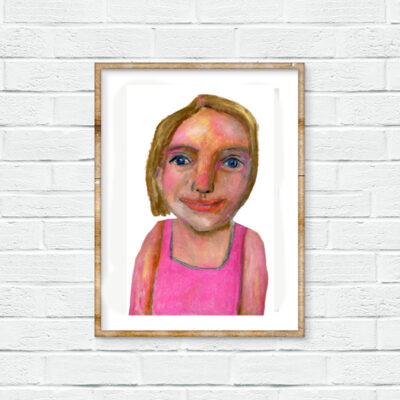 Katie Jeanne Wood - Swimming in Kindness Portrait Painting Print