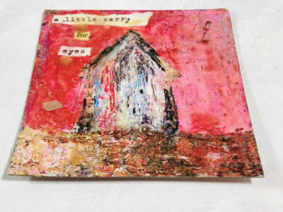 Miniature pink house painting with ee cummings poem