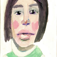 Watercolor portrait painting of a person who doesn't understand