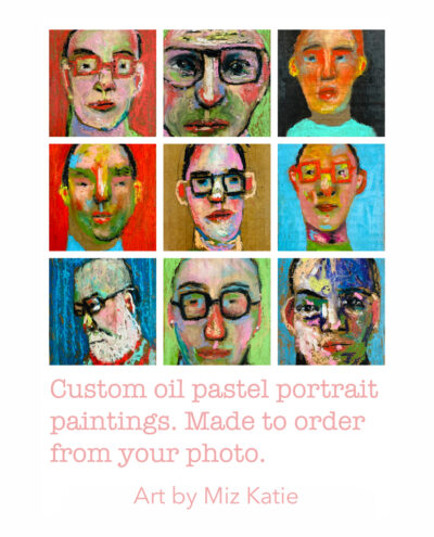 Custom oil pastel portrait paintings from your photos