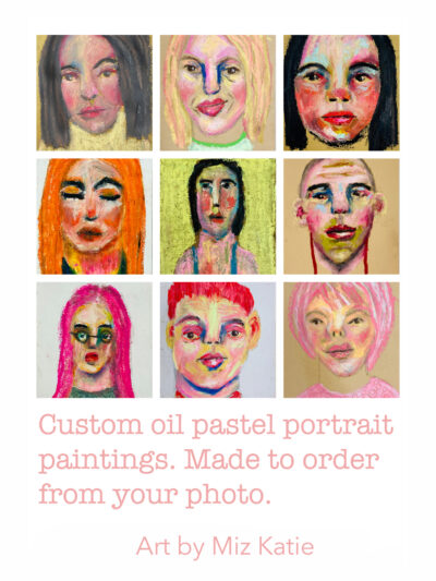 Custom oil pastel portrait paintings from your photos