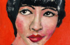Oil portrait painting of Anna May Wong by Katie Jeanne Wood