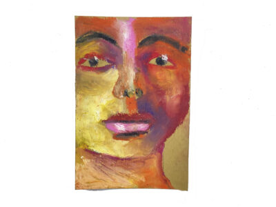 Oil pastel portrait painting of a nonbinary person by artist Katie Jeanne Wood