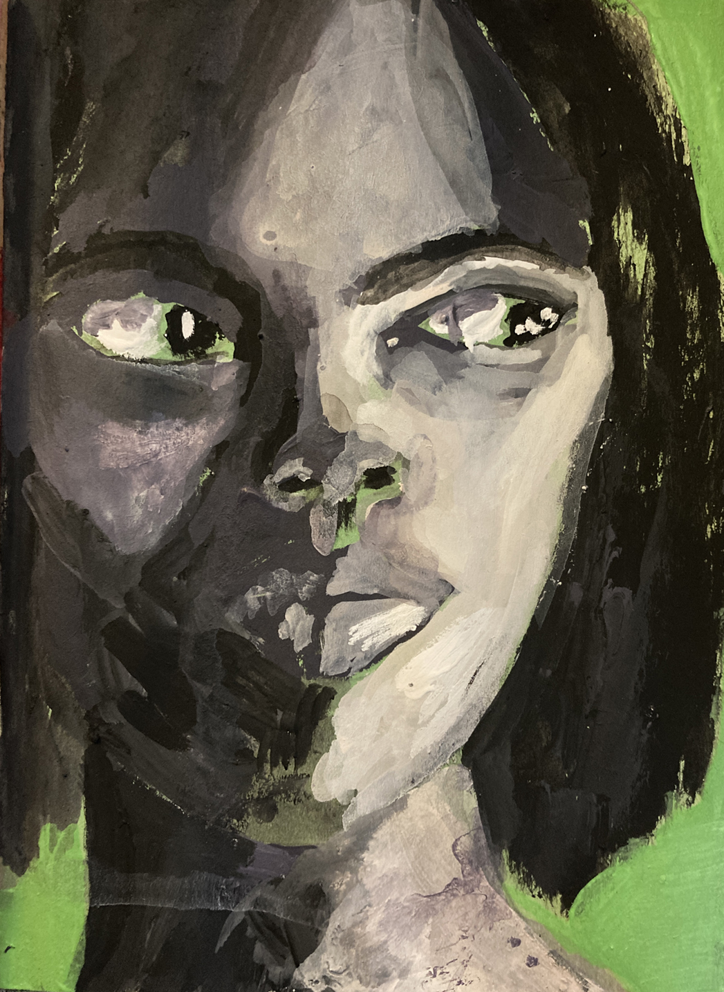 Katie Jeanne Wood - art journal craft paint portrait painting 092223