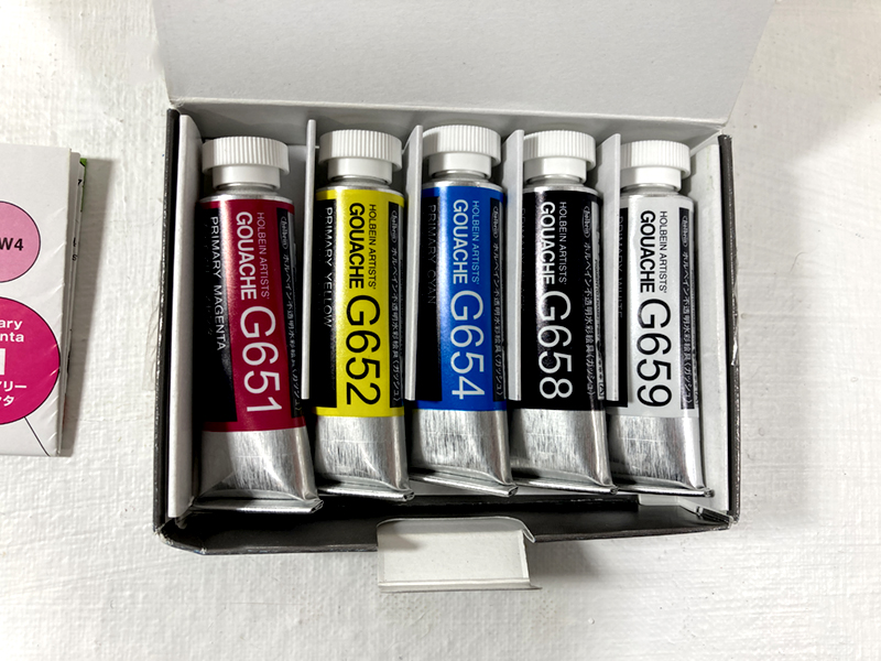 Holbein gouache mixing set of 5