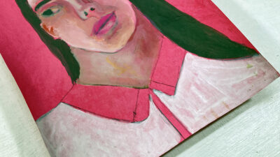 Gouache portrait of a woman who's Mentally Segregated from others by Katie Jeanne Wood
