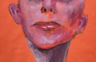 Gouache portrait painting titled Vibrantly Human by Katie Jeanne Wood
