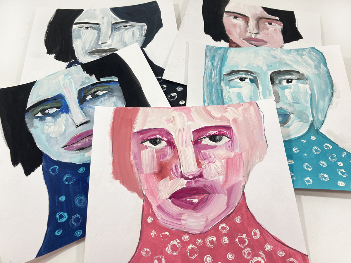 Painting portraits with chalk paint – Katie Jeanne Wood