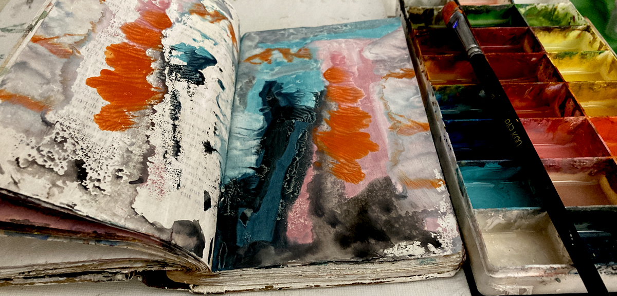 art journal abstract painting by Katie Jeanne Wood