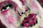 Katie Jeanne Wood - art journal gouache portrait painting 041724