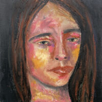 Revising an oil portrait painting of a woman who's dealing with an unexpected change