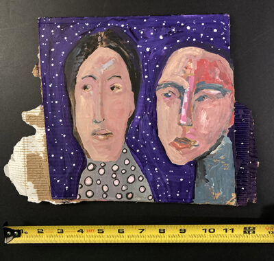 Portrait painting of a couple on date night by Katie Jeanne Wood