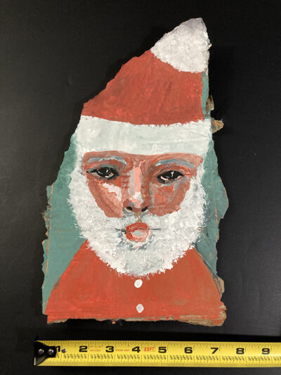 Santa Claus gouache portrait painting