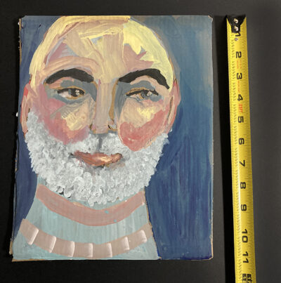 Gouache Man Portrait Painting Original - Let Me Think About It - Image 2