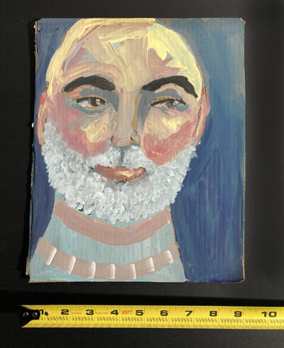 Gouache Man Portrait Painting Original - Let Me Think About It - Image 3