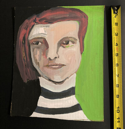 Gouache Woman Portrait Painting Original - Life & Death - Image 2