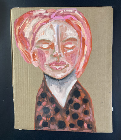 Gouache Portrait Painting Original - Mindful Melodies