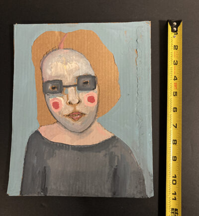 Gouache Woman Portrait Painting Original - She Loves Carnivals - Image 2