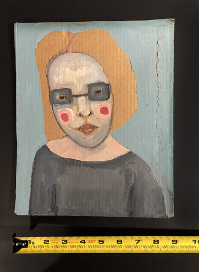 Gouache Woman Portrait Painting Original - She Loves Carnivals - Image 3