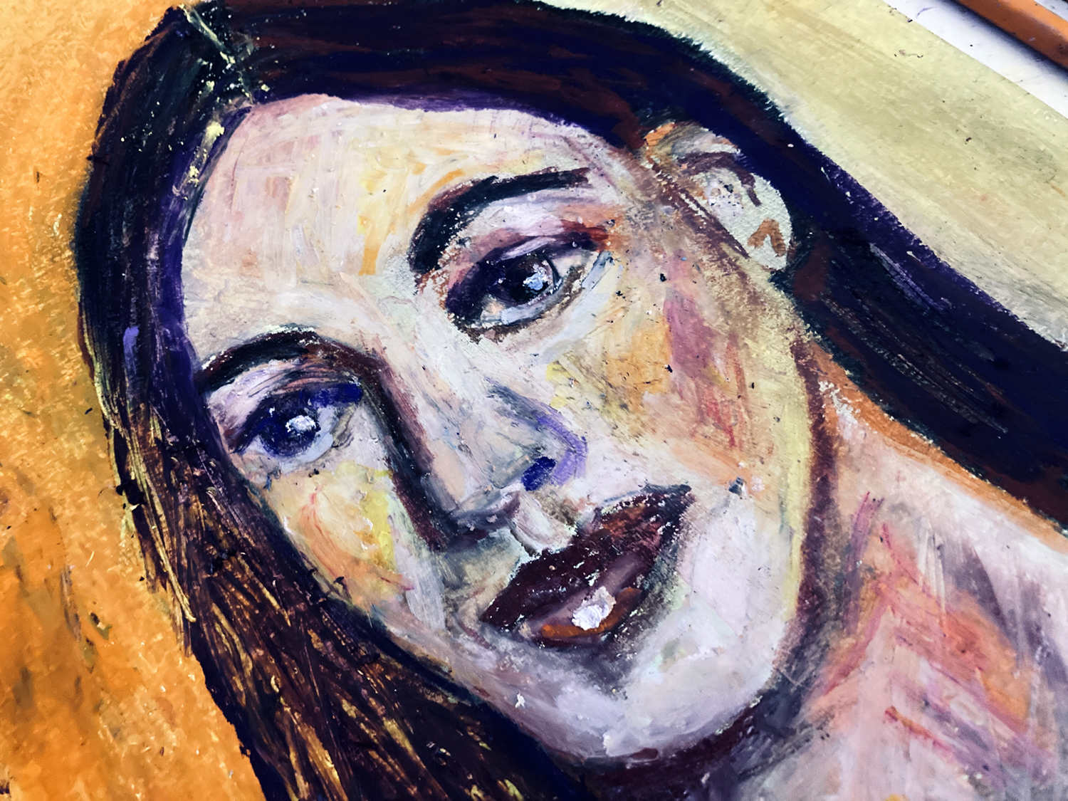 Katie Jeanne Wood - 9x12 Oil Pastel Portrait May 2022 No 10 02