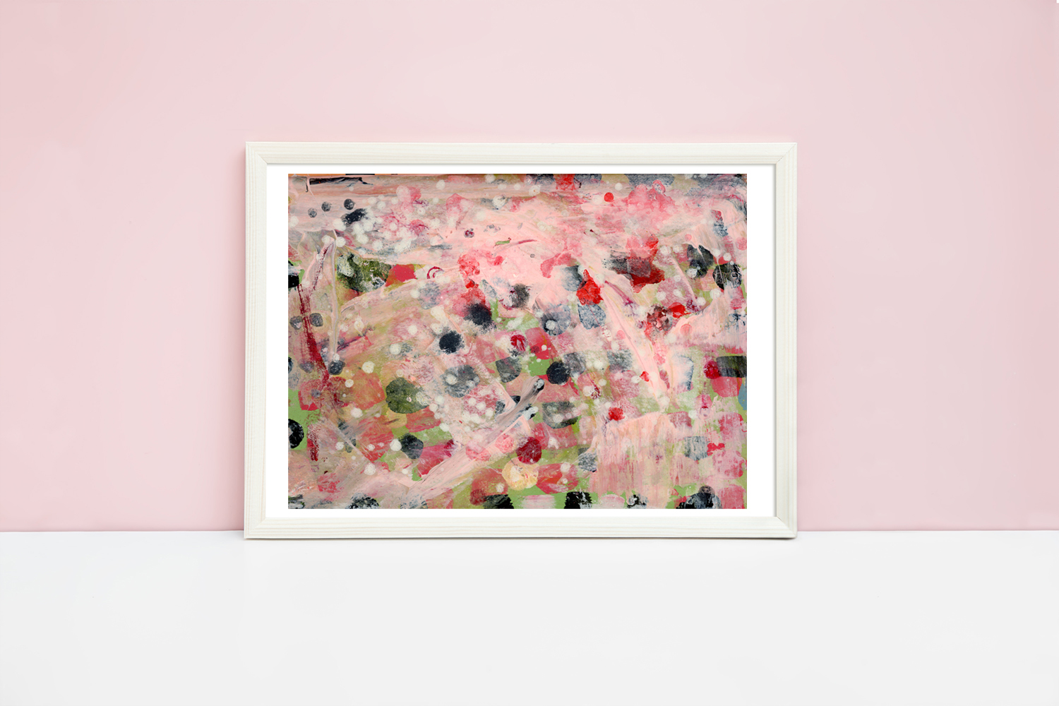 Katie Jeanne Wood - Happy Days Pink abstract painting