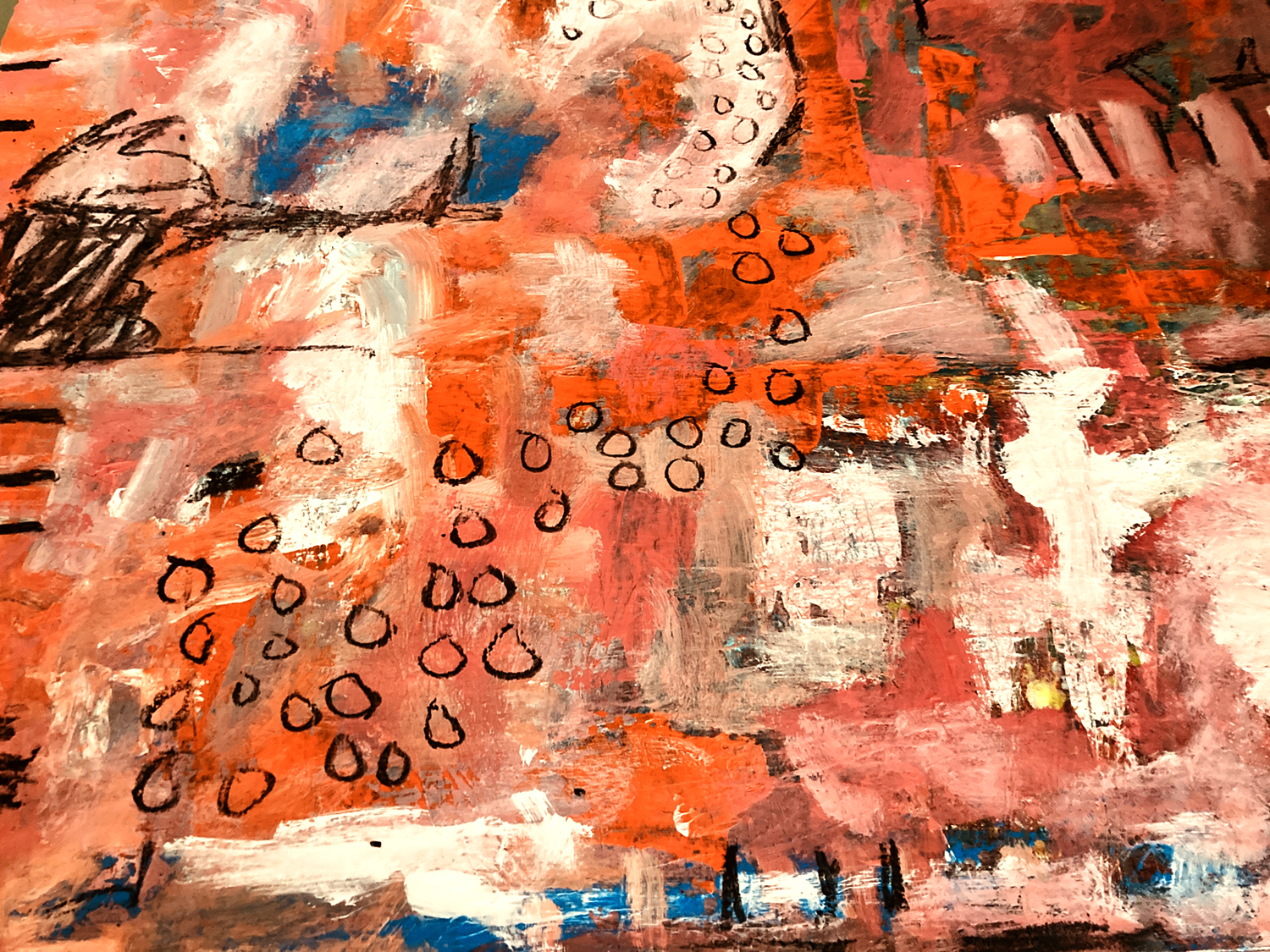 Katie Jeanne Wood - living room abstract painting wip