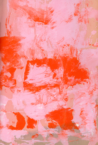 Katie Jeanne Wood - Bursts of Energy orange & pink abstract painting